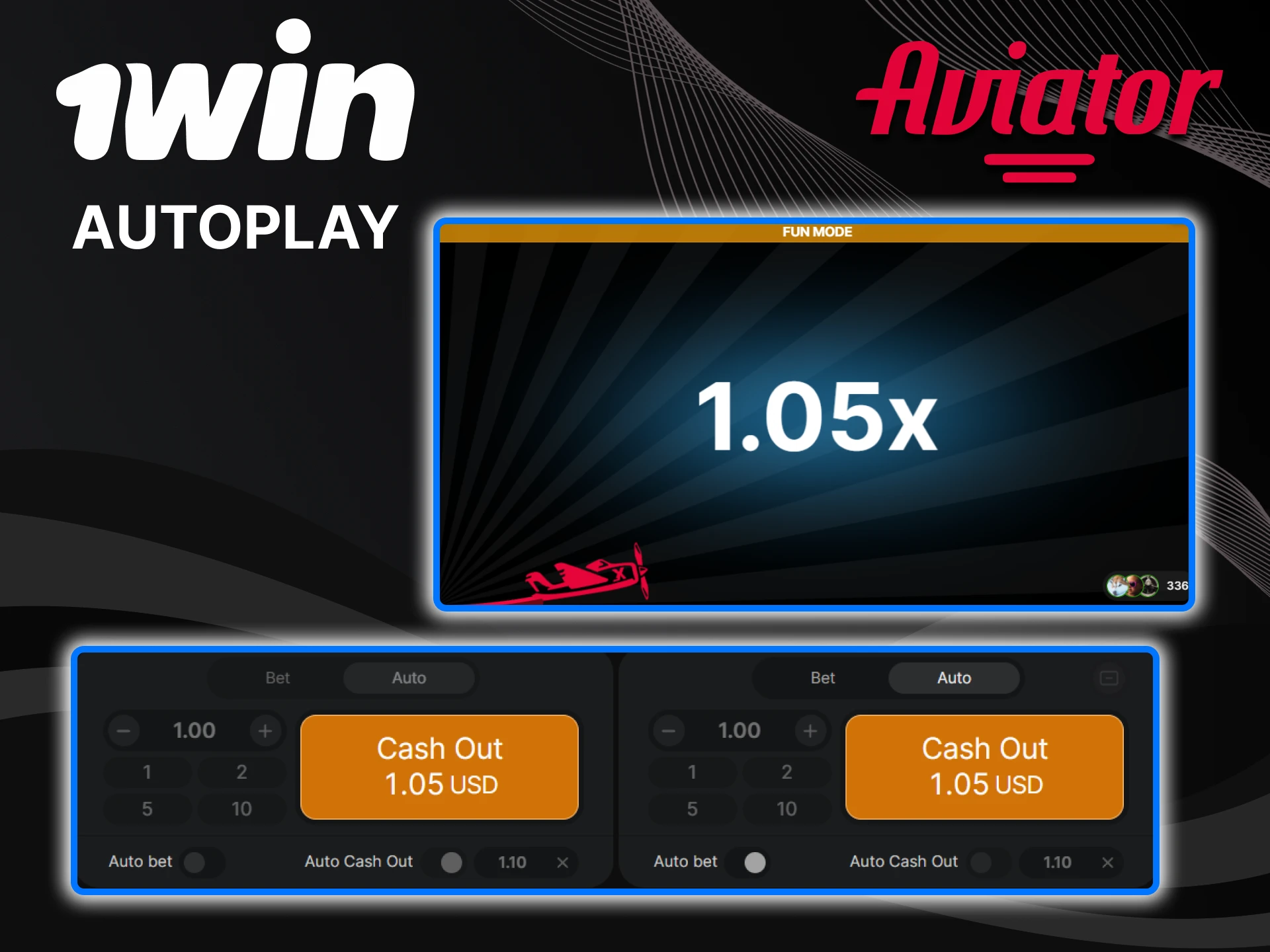 Use the autoplay feature on Aviator from 1win.