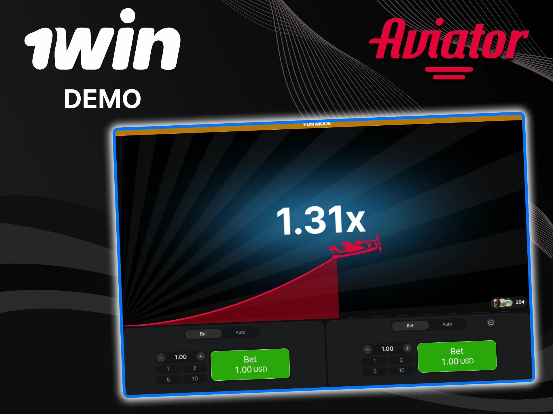 The demo version of the game Aviator from 1win is suitable for terinors.